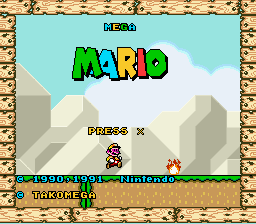Mega Mario Title Screen
